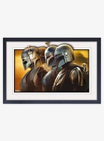 Star Wars The Mandalorian Mandos Faux Matte Under Plexiglass Framed Poster