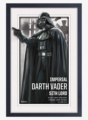 Star Wars Imperial Lord Faux Matte Under Plexiglass Framed Poster