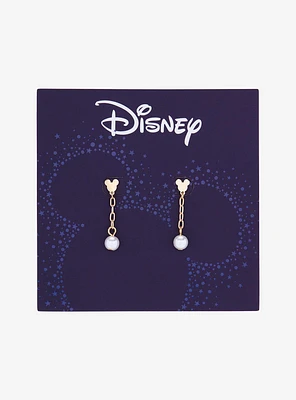 Disney Mickey Mouse Gold Pearl Drop Earrings - BoxLunch Exclusive