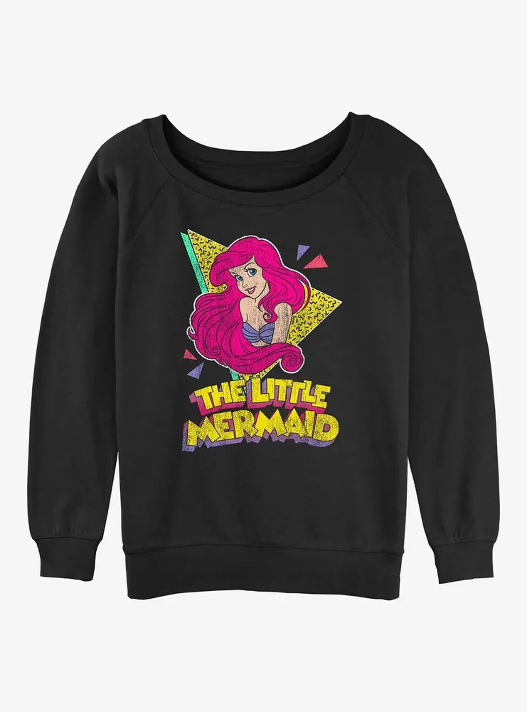 Disney The Little Mermaid 80's Womens Slouchy Sweatshirt