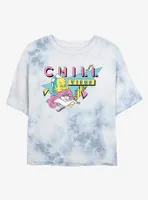 Disney The Little Mermaid 90's Chill Ariel Womens Tie-Dye Crop T-Shirt