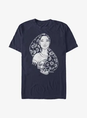 Disney Pocahontas Wind Outlined T-Shirt