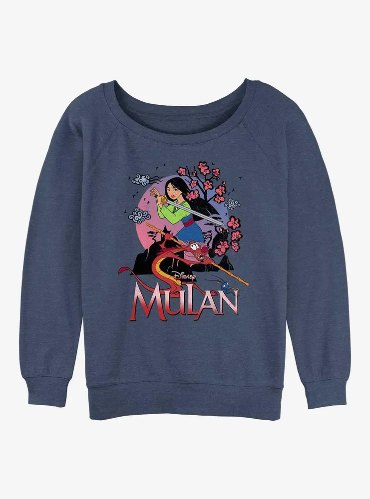 Disney Mulan Warrior Womens Slouchy Sweatshirt