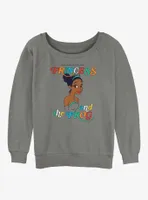 Disney the Princess and Frog Tiana Portrait Womens Slouchy Sweatshirt