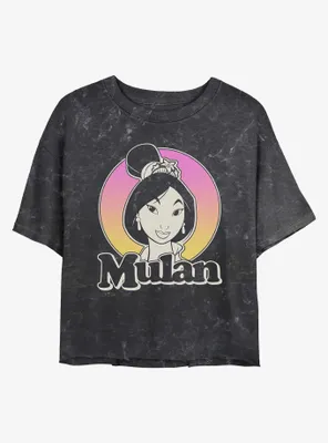 Disney Mulan Classic Mineral Wash Womens Crop T-Shirt