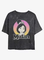 Disney Mulan Classic Mineral Wash Womens Crop T-Shirt