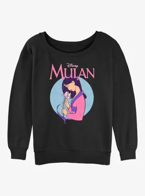 Disney Mulan Vintage Womens Slouchy Sweatshirt