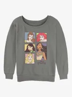 Disney The Little Mermaid Princesses Womens Slouchy Sweatshirt