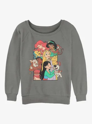 Disney Princess Companions Womens Slouchy Sweatshirt