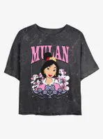 Disney Mulan Nouveau Mineral Wash Womens Crop T-Shirt