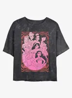 Disney Princess Sophisticated Mineral Wash Womens Crop T-Shirt