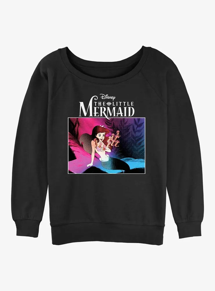 Disney The Little Mermaid New Wave Ariel Womens Slouchy Sweatshirt