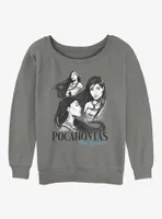 Disney Pocahontas Photo Collage Womens Slouchy Sweatshirt