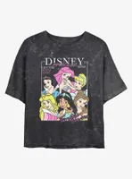 Disney The Little Mermaid Princesses Cover Story Mineral Wash Womens Crop T-Shirt