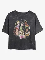 Disney Tangled Be Brave Kind Bold Mineral Wash Womens Crop T-Shirt