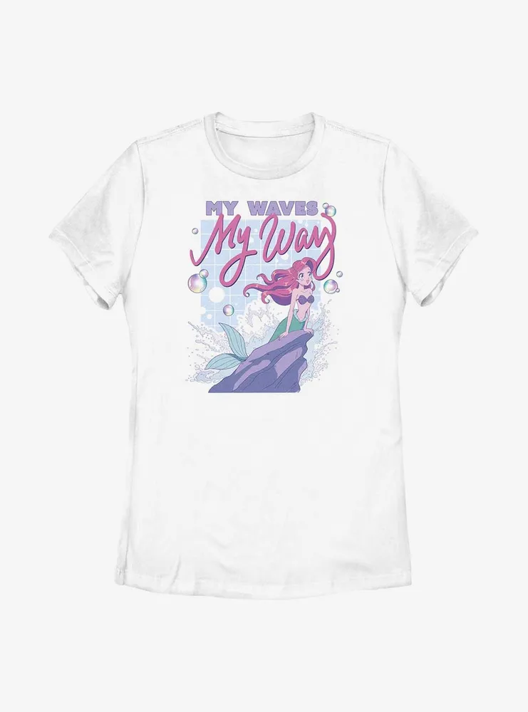 Disney The Little Mermaid My Waves Way Womens T-Shirt