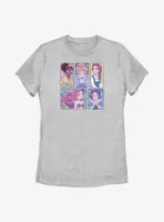 Disney Snow White and the Seven Dwarfs Anime Style Princess Panels Womens T-Shirt