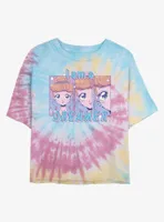 Disney Cinderella Anime Style I Am A Dreamerer Womens Tie-Dye Crop T-Shirt