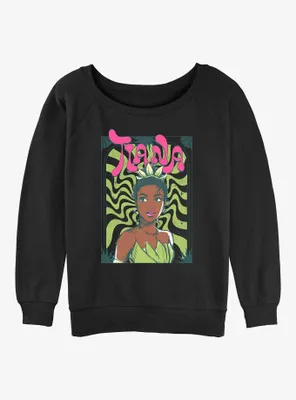 Disney the Princess and Frog Groovy Tiana Womens Slouchy Sweatshirt