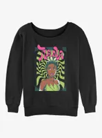 Disney the Princess and Frog Groovy Tiana Womens Slouchy Sweatshirt