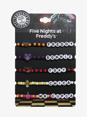Five Nights At Freddy's Charm Bead Bracelet Set