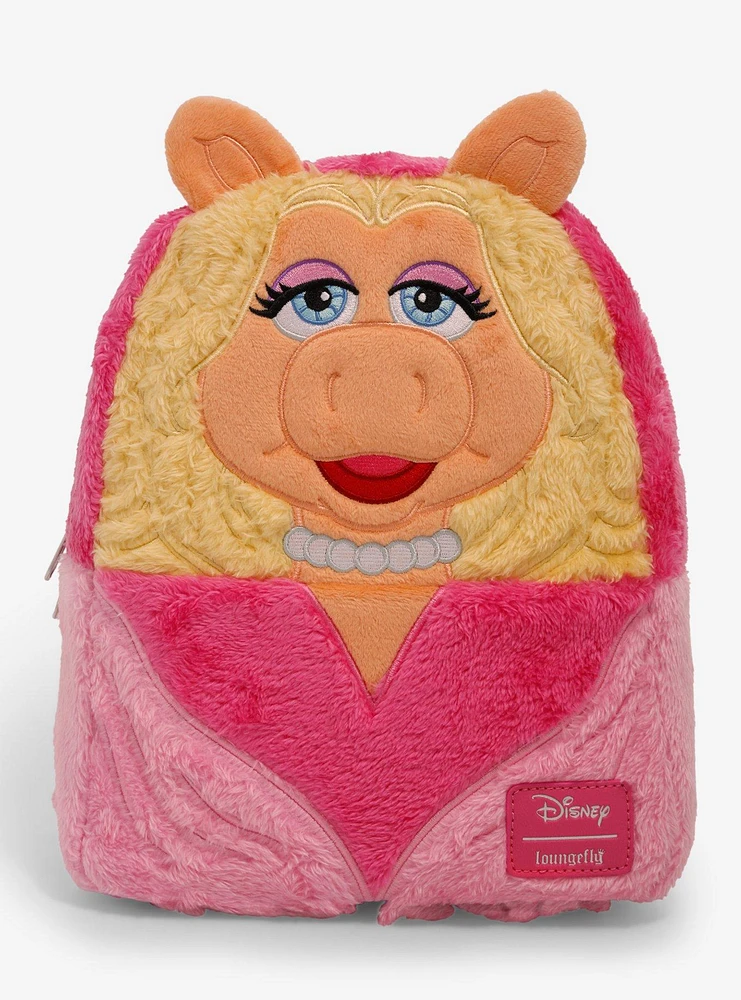 Loungefly Disney The Muppets Miss Piggy Fuzzy Mini Backpack