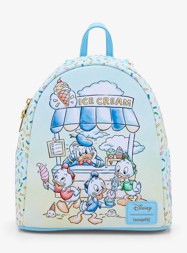 ice cream mini backpack Loungefly x Disney Princess Mini-Backpack (One Size, White Multi) Enjoy a scoop of pastel ice cream topped off with whipped cream applique and embroidered sprinkles New! Pre-order: Loungefly Disney Lilo