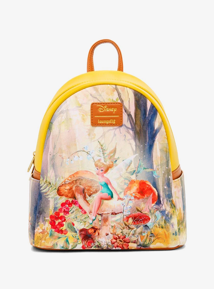 Loungefly Disney Tinker Bell Mushroom Forest Scene Mini Backpack