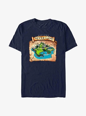 Disney Peter Pan Explore Never Land Map T-Shirt