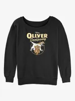 Disney Oliver & Company and Dodger Womens Slouchy Sweatshirt