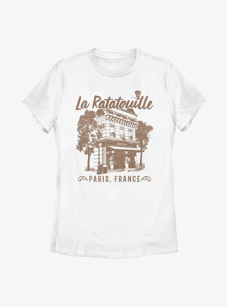 Disney Pixar Ratatouille Cafe Paris France Womens T-Shirt