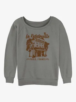 Disney Pixar Ratatouille Cafe Paris France Womens Slouchy Sweatshirt