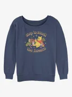 Disney Winnie The Pooh Smell Flowers Womens Slouchy Sweatshirt