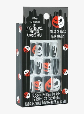 The Nightmare Before Christmas Jack Pumpkin Faux Nail Set