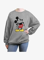 Disney Mickey Mouse Classic Vintage Girls Oversized Sweatshirt
