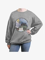 Adventure Time Finn and Jake Focus On What's Real Girls Oversized Sweatshirt