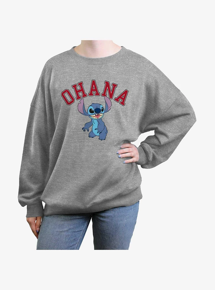 Disney Lilo & Stitch Ohana Girls Oversized Sweatshirt