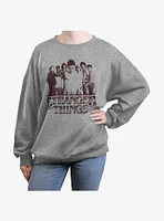 Stranger Things Group Focus Girls Oversized Sweatshirt