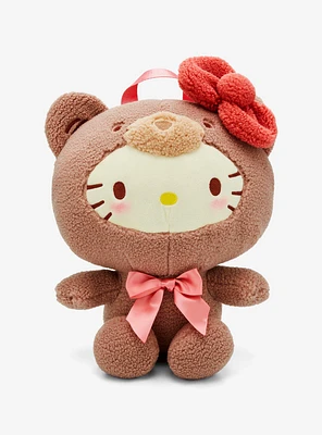 Hello Kitty Latte Bear Plush Backpack