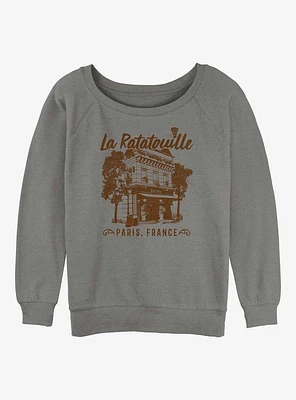 Disney Pixar Ratatouille Cafe Paris France Girls Slouchy Sweatshirt