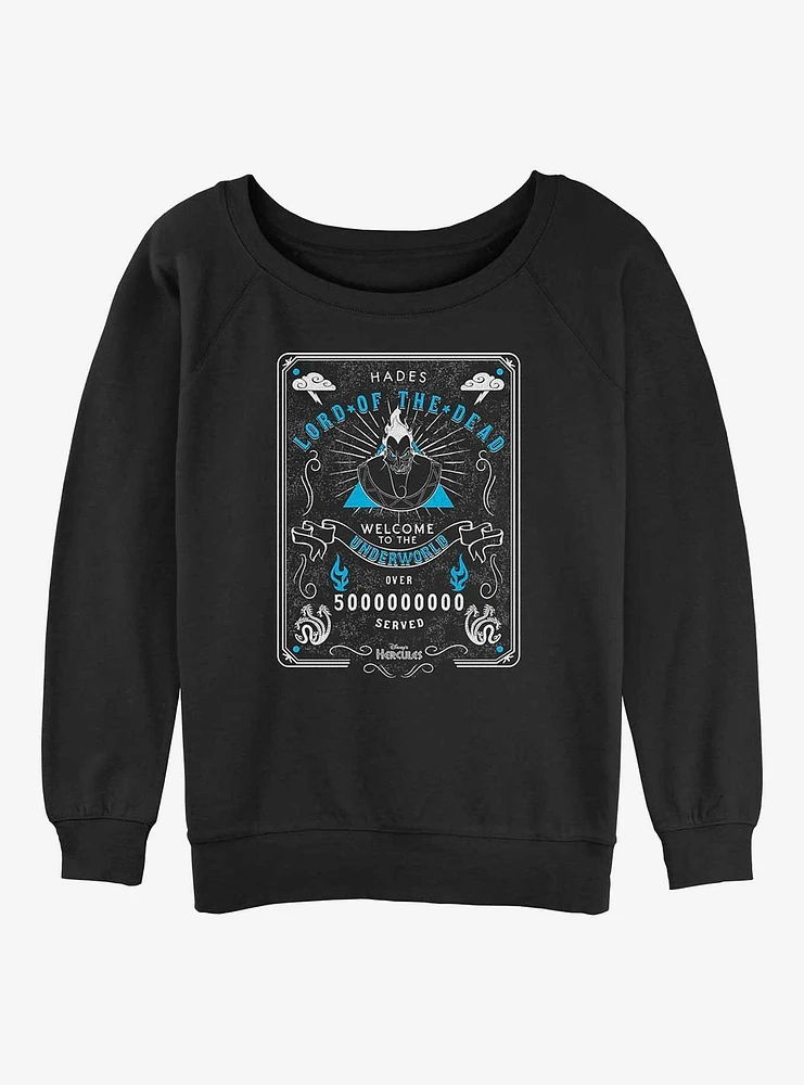 Disney Hercules Hades Lord Of The Dead Girls Slouchy Sweatshirt