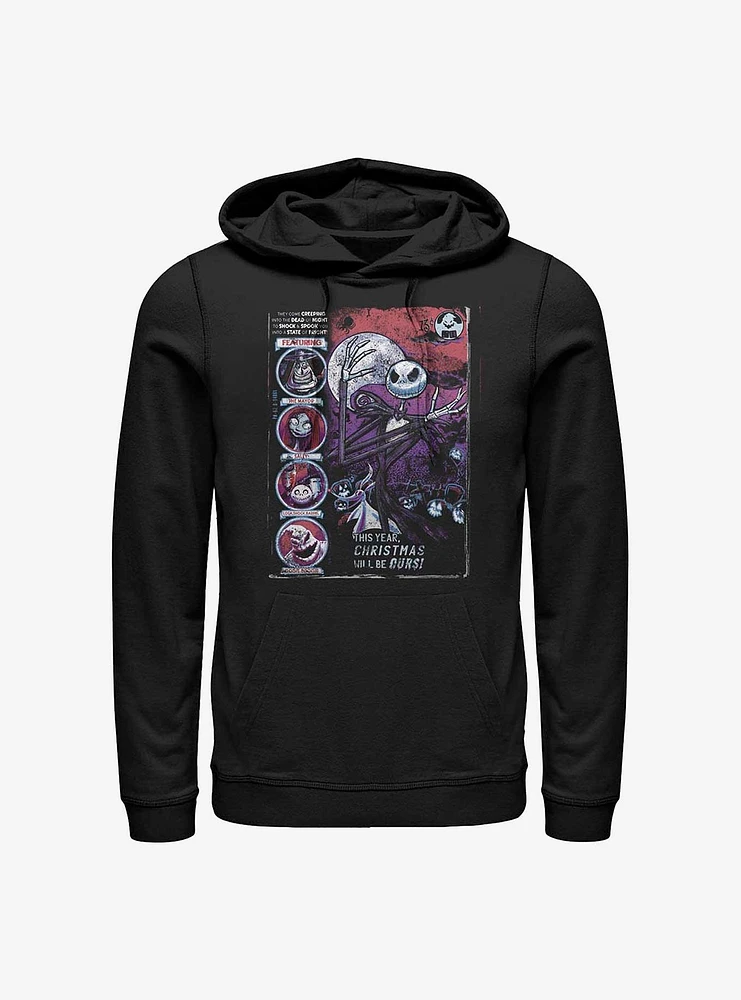 Disney The Nightmare Before Christmas Jack Spooky Poster Hoodie