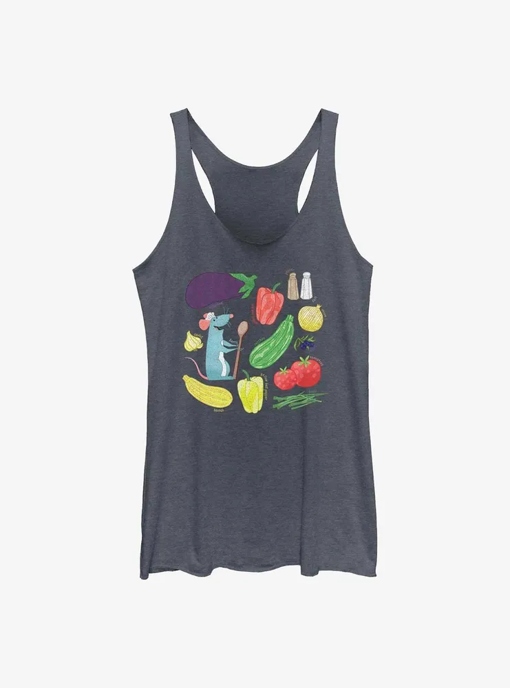 Disney Pixar Ratatouille Remy With Ingredients Womens Tank Top