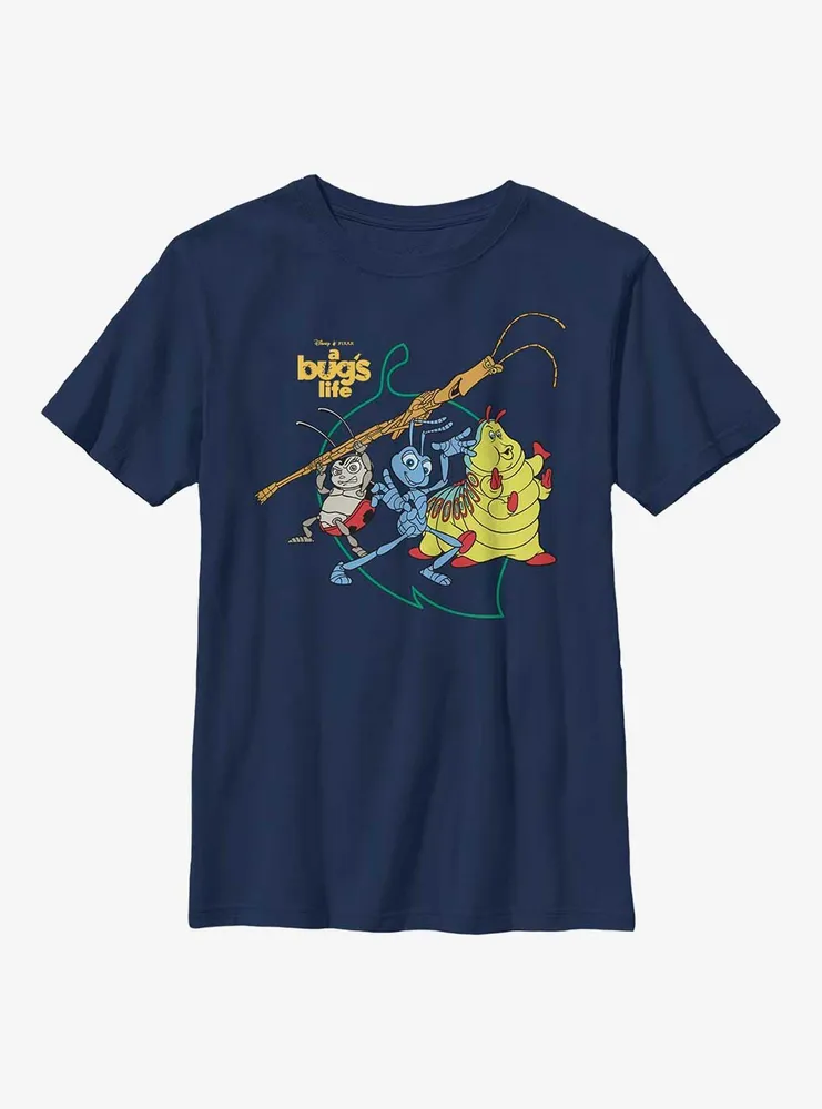 Disney Pixar A Bug's Life Big Leaf Francis Flik and Heimlich Youth T-Shirt