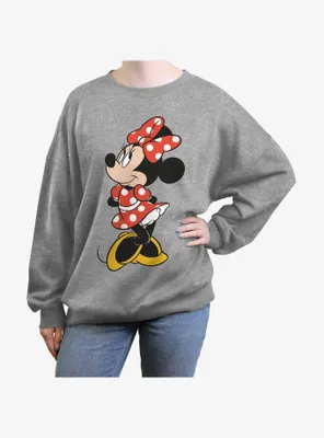 Disney Minnie Mouse Traditional Womens Oversized Sweatshirt