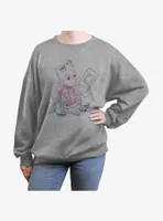 Marvel Guardians of the Galaxy Grootient Womens Oversized Sweatshirt