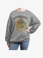 Harry Potter Hogwarts House Crest Womens Oversized Sweatshirt