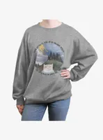 Adventure Time Finn and Jake Focus On What's Real Womens Oversized Sweatshirt