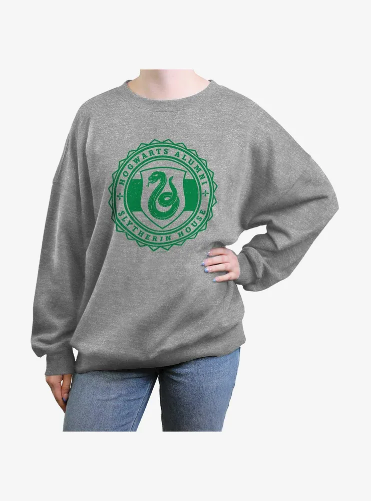 Harry Potter Hogwarts Alumni Slytherin House Womens Oversized Sweatshirt