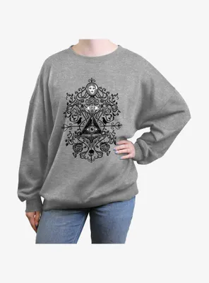 Disney The Haunted Mansion Madame Leota Crystal Ball Womens Oversized Sweatshirt